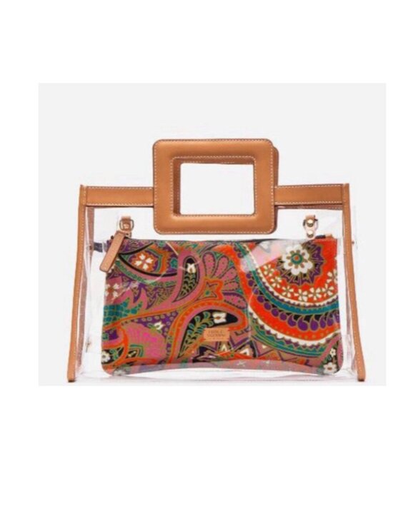 Frances Valentine Handbags - Frances Valentine Large PVC Paisley Clear Shopper Crossbody Bag L/N